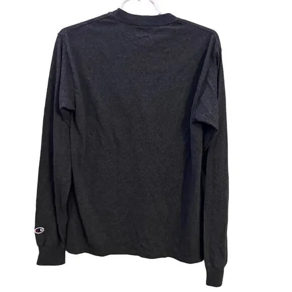 Ole Miss Champion T-Shirt Mens S‎ Small Gray Long Sleeve Tee 50/50 Cotton Poly - Picture 2 of 5